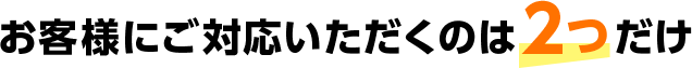 お客様にご対応いただくのは2つだけ